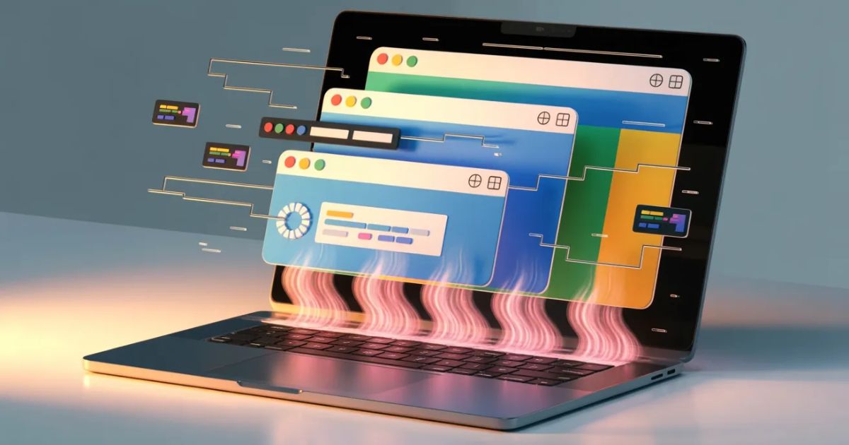 "laptop freezes when opening multiple browser tabs"